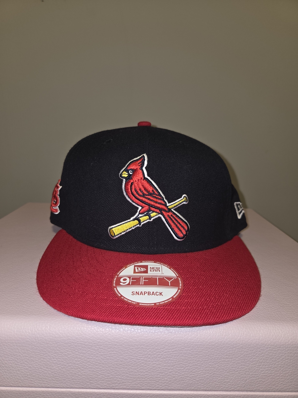 New Era Black Crown Red Brim St. Louis Cardinals Snapback Hat